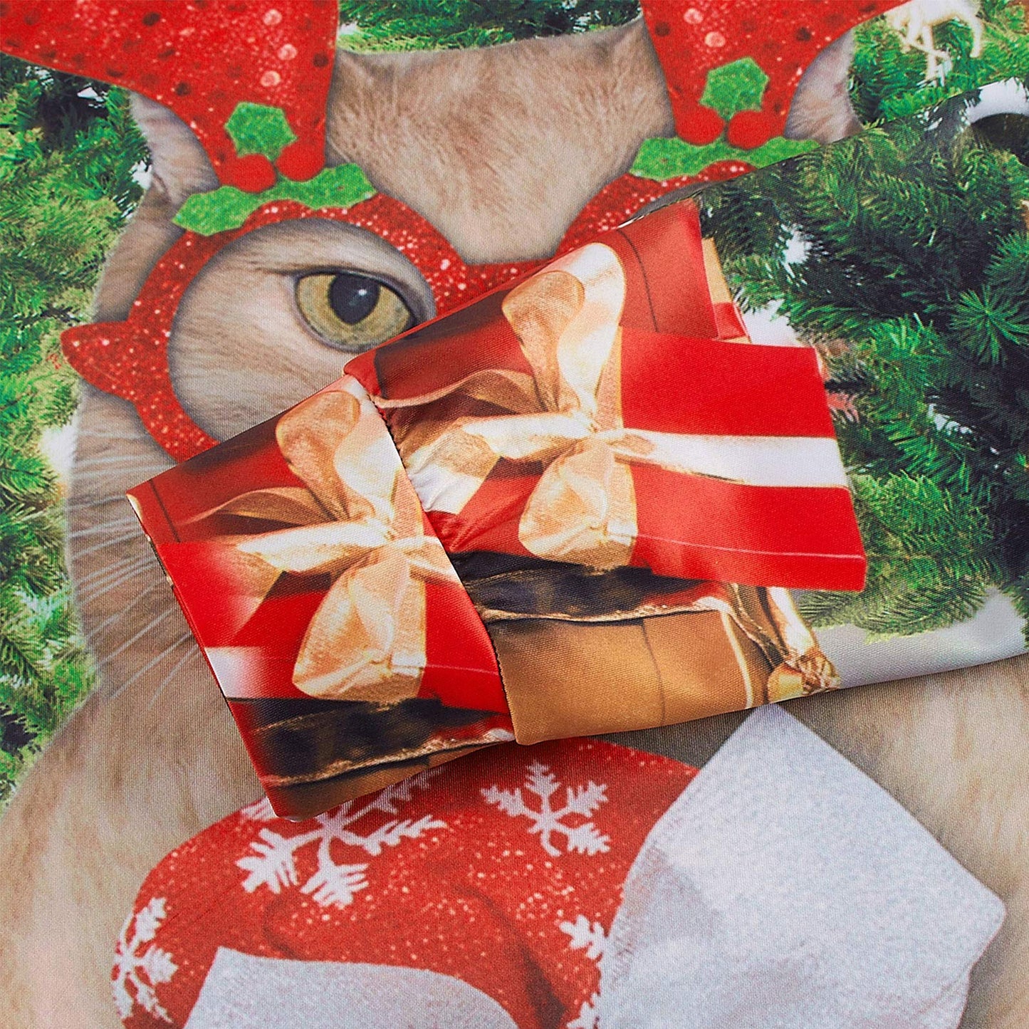 Rentier Brille Katze Hässlicher Weihnachtspullover