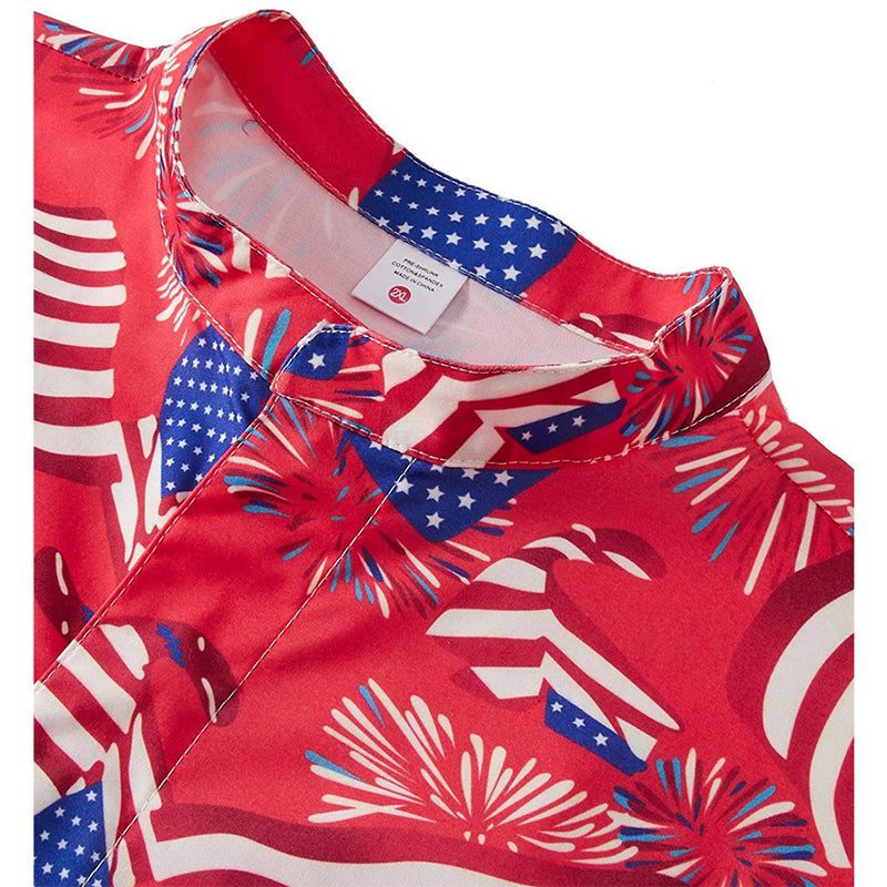 American Flag Red Male Romper