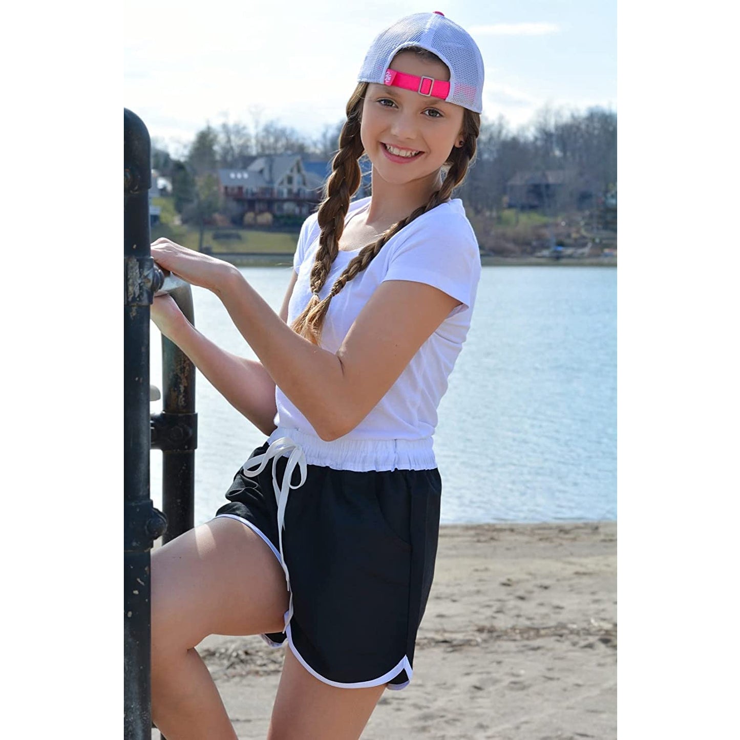 Schwarze lustige Boardshorts für Damen