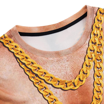 Spier met gouden ketting grappig T-shirt