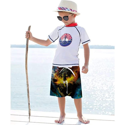 Sparky's Wolf Lustige Badehose für Jungen