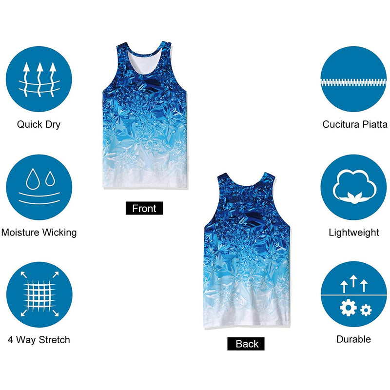 Blue Snowflake Funny Tank Top