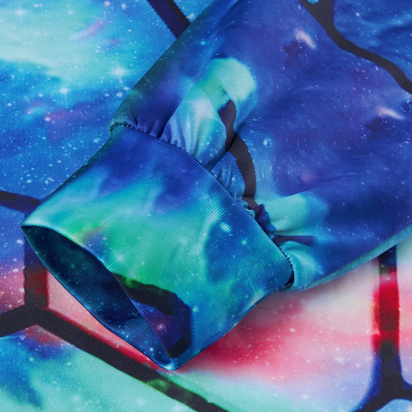 Lustiger Kapuzenpullover mit Galaxie-Print