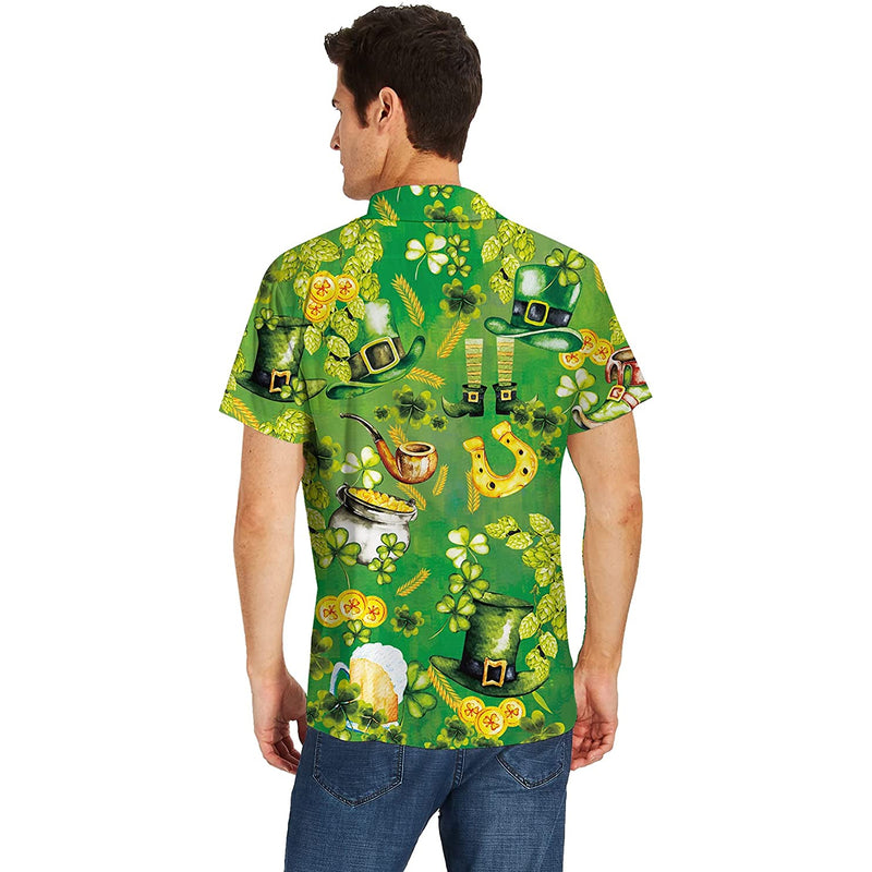 St Patrick's Day Shamrock Funny Hawaiian Shirt