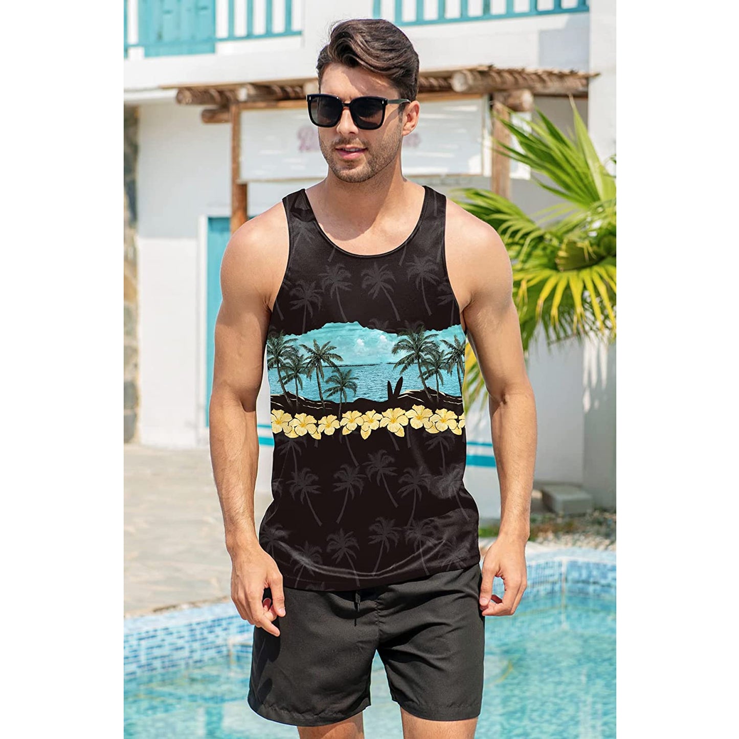 Palmboom Bloemen Grappig Tank Topje