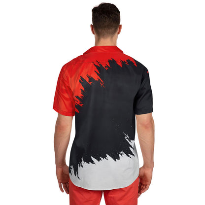 Rotes schwarzes weißes Graffiti-lustiges Hawaiihemd