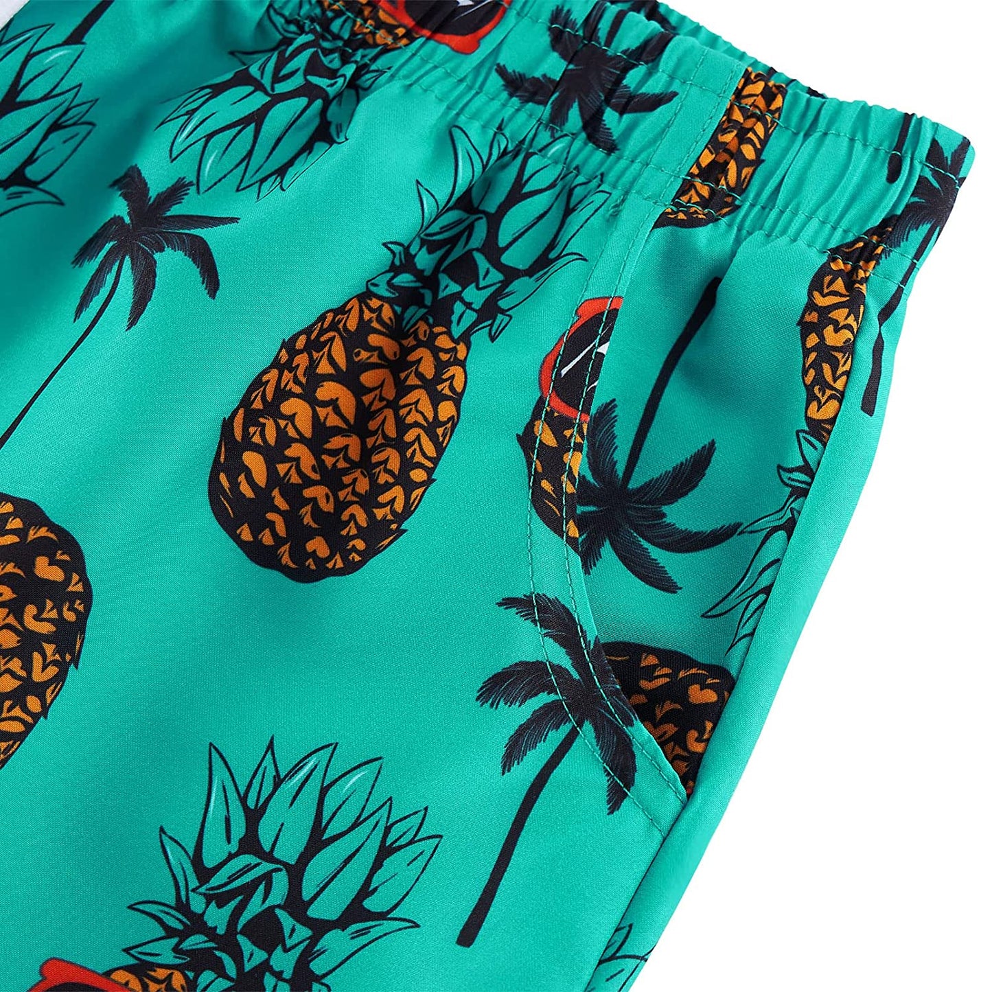 Coole lustige Boardshorts mit Palmen und Ananas für Damen