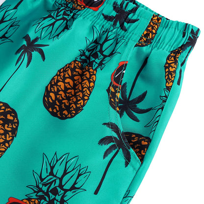 Coole lustige Boardshorts mit Palmen und Ananas für Damen