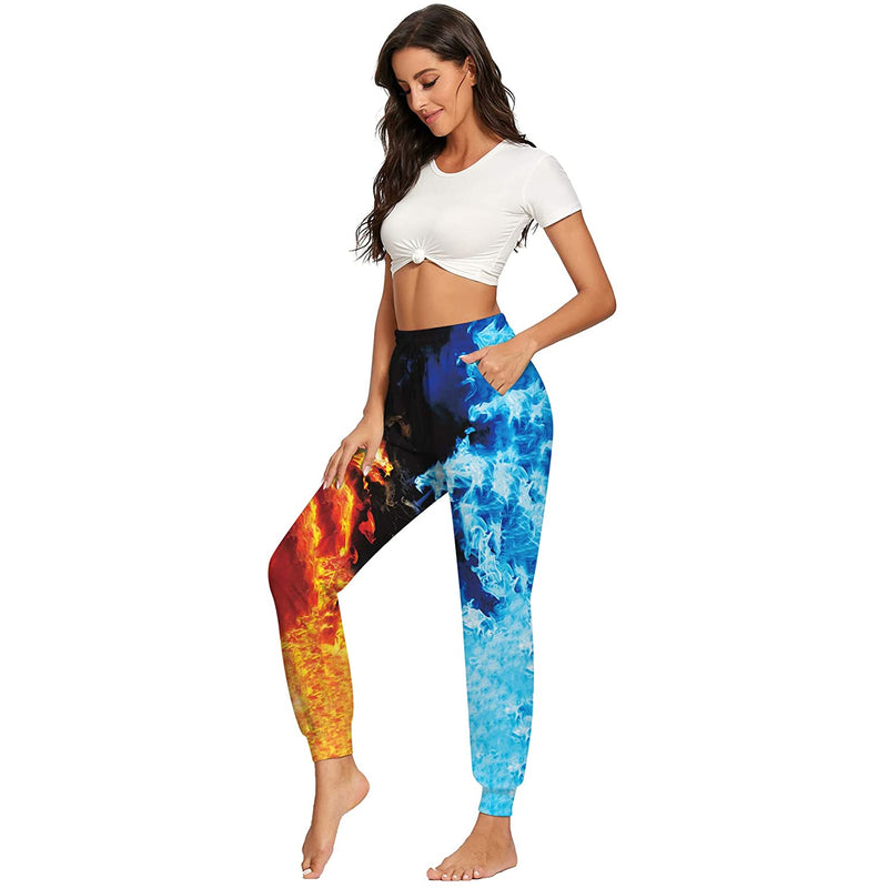 Fire & Ice Dragon Funny Sweatpants