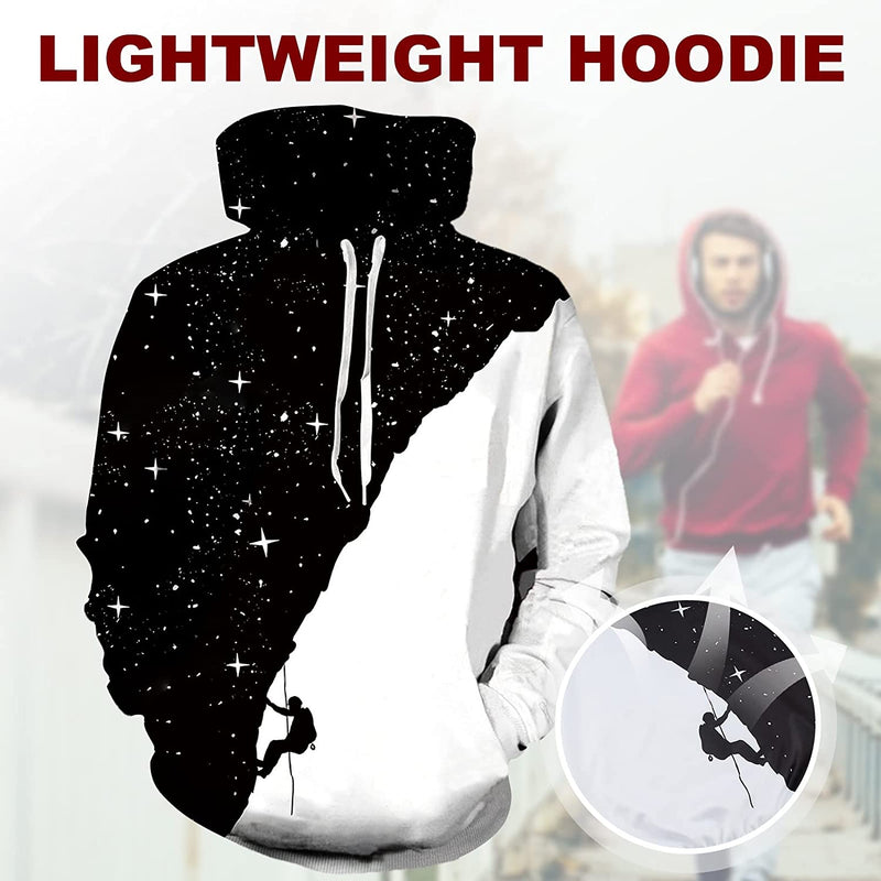 Galaxy Climbing Mountain Funny Hoodie