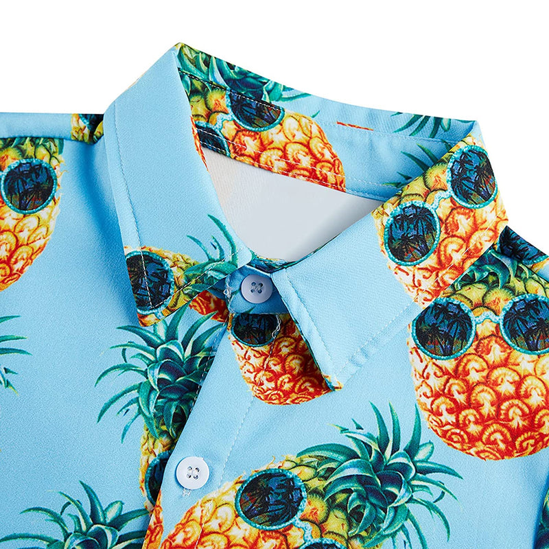 Blue Pineapple Funny Toddler Hawaiian Shirt