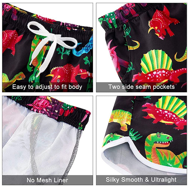 Dinosaurs Funny Board Shorts for Women