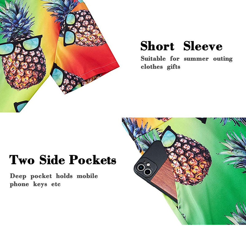 Colorful Glasses Pineapple Male Romper