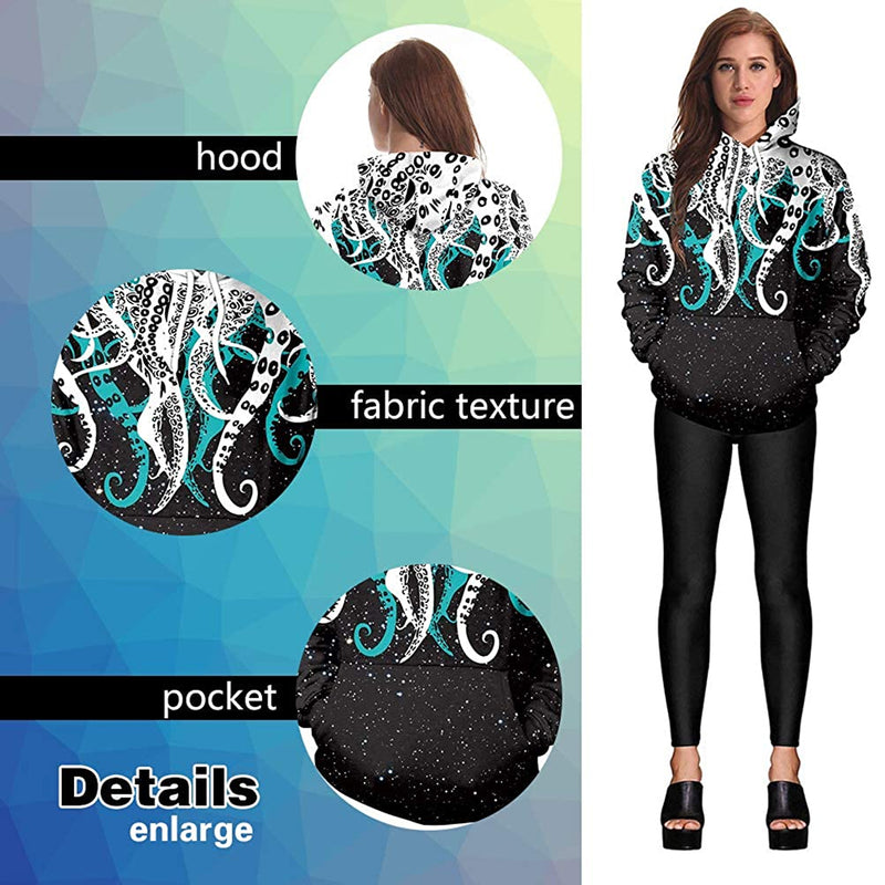 Green Space Octopus Hoodie