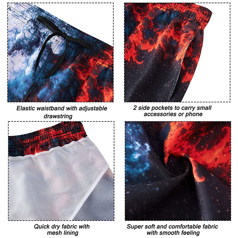 Volcano Eruption Funny Swim Trunks