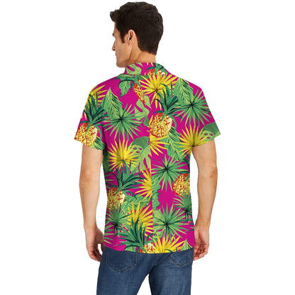 Blatt Ananas Lustiges Hawaiihemd