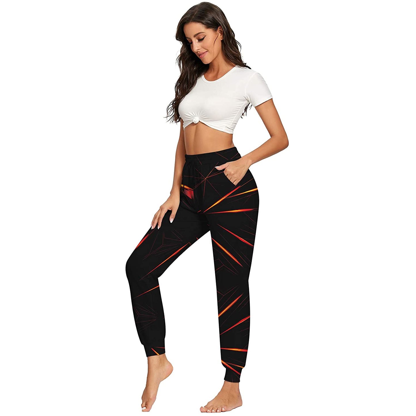 Rote geometrische lustige Jogginghose