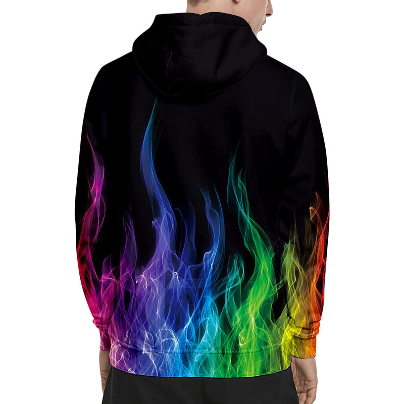 Colorful Flame Funny Hoodie