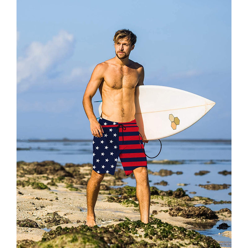 American Flag Funny Swim Trunks