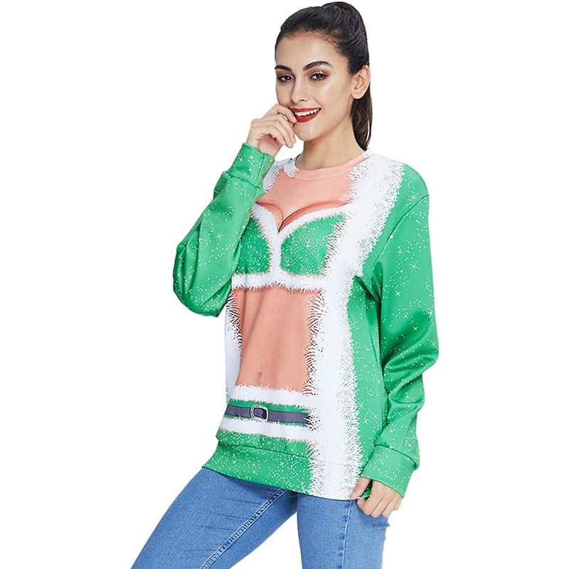 Green Big Boobs Ugly Christmas Sweater