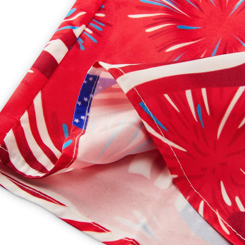 Red American Flag Funny Hawaiian Shirt