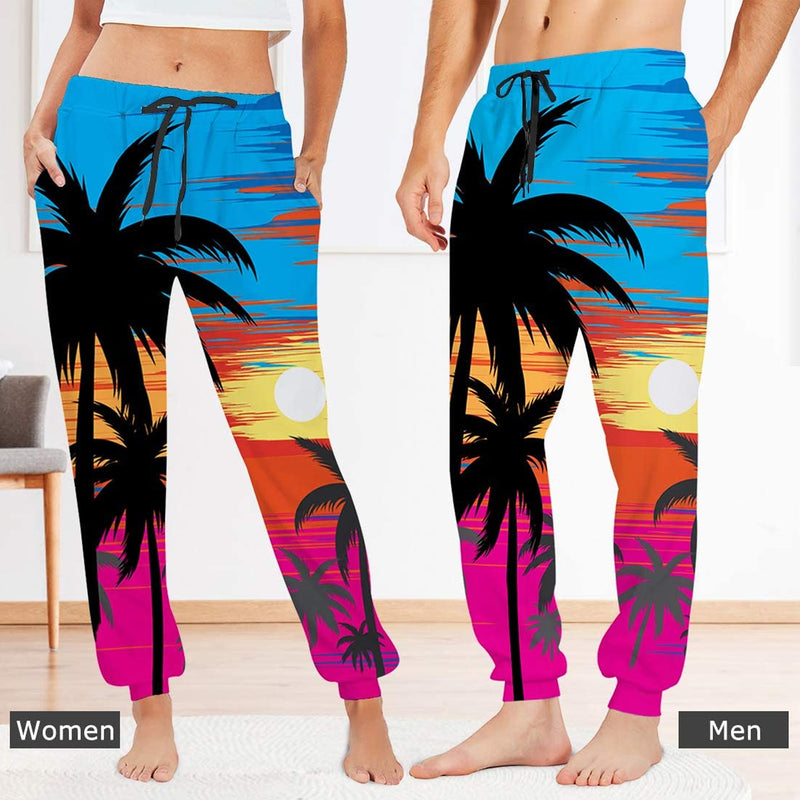 Palm Tree Sunset Funny Sweatpants