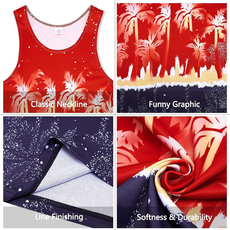 Red Palm Tree Funny Tank Top
