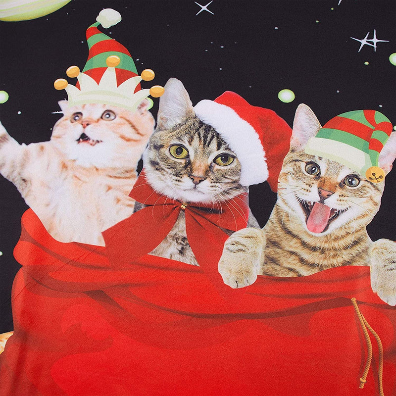 Space Pizza Cats Ugly Christmas Sweater