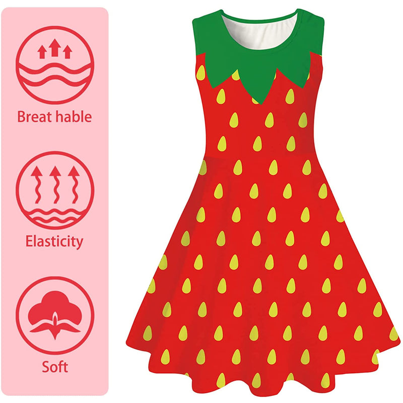 Red Strawberry Funny Girl Dress