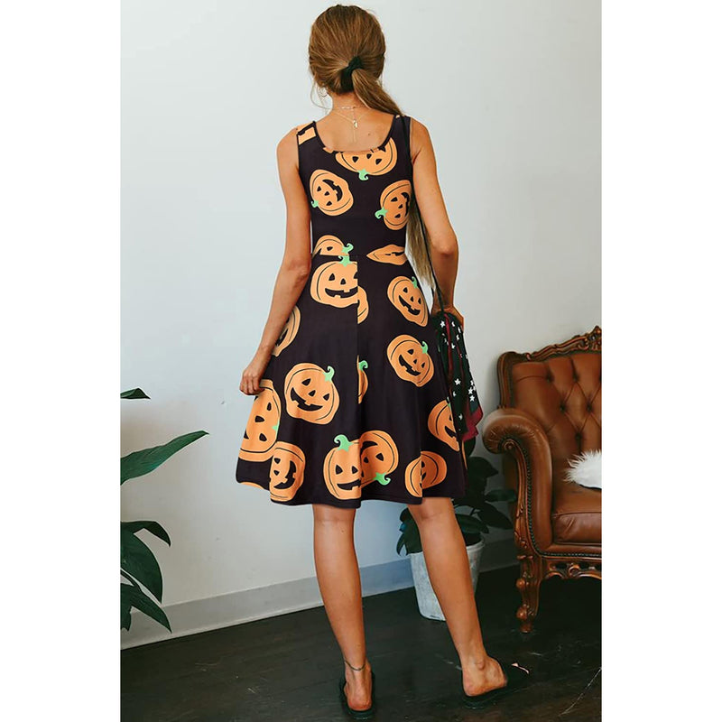 Halloween Pumpkin Funny Dress for Women