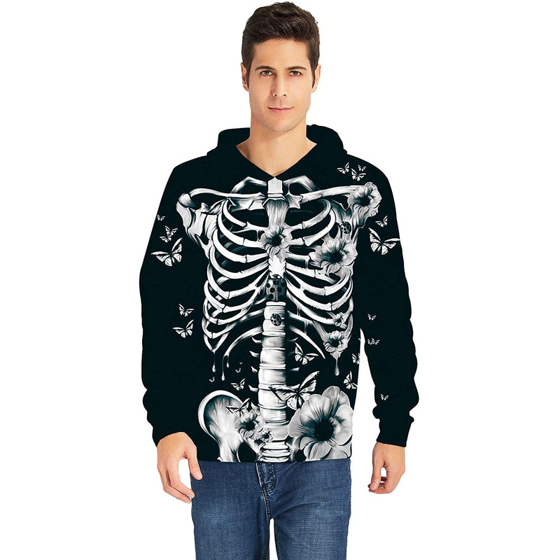 Skeleton Flowers Halloween Hoodie