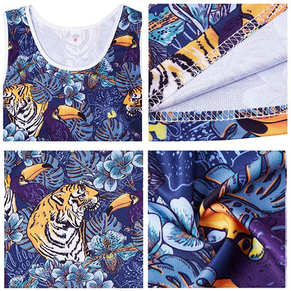 Bladeren Tijger Grappig Tank Top