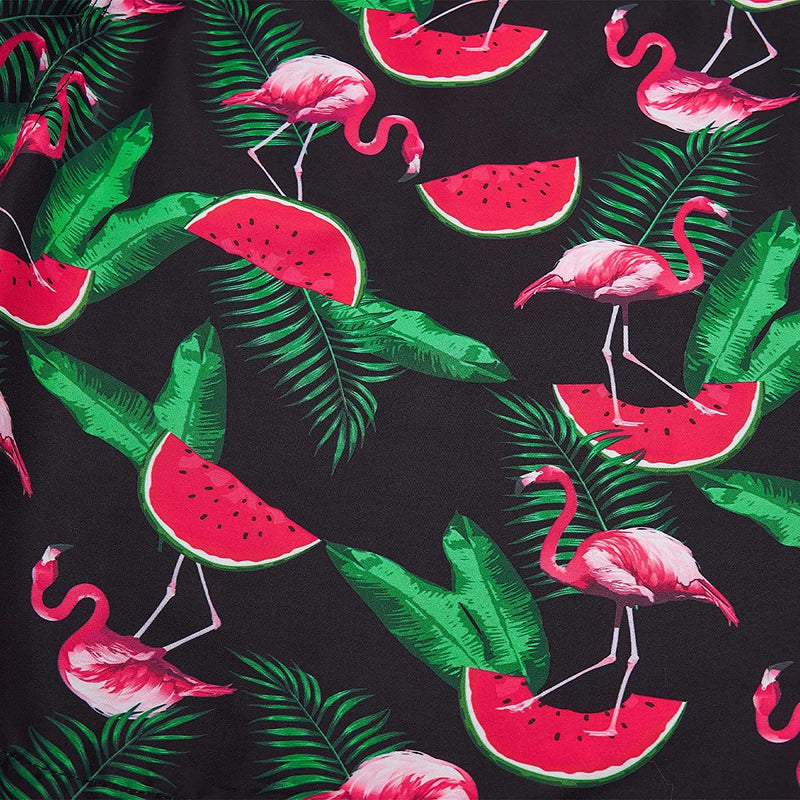 Leaf Flamingo Watermelon Funny Swim Trunks