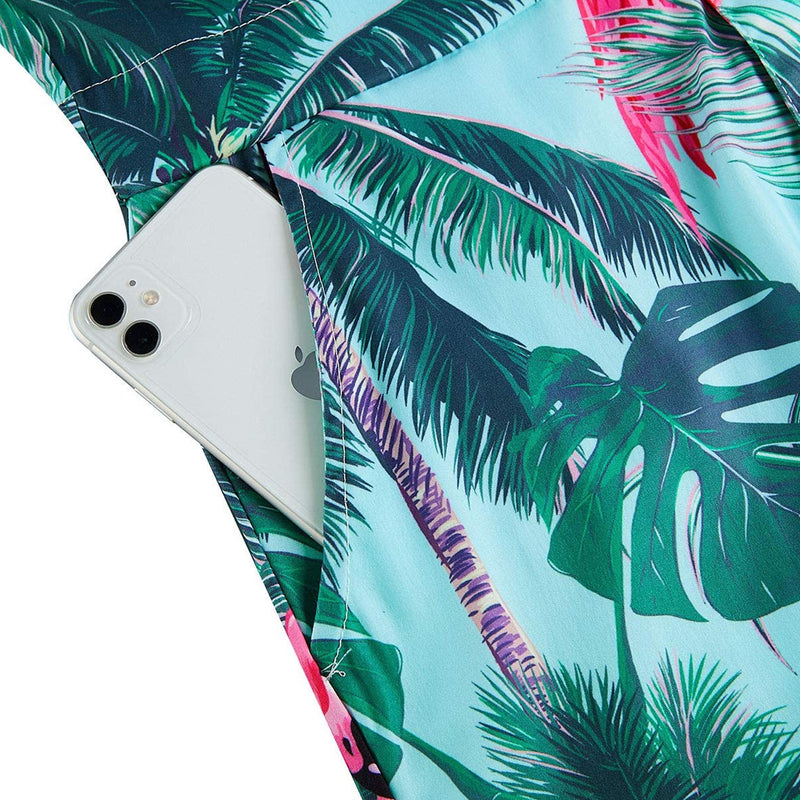 Coconut Tree Flamingo Male Romper