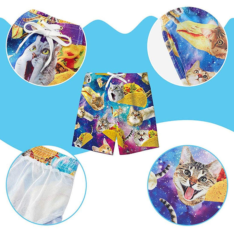 Sparky's Wolf Funny Boy Swim Trunk