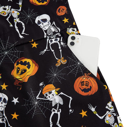 Halloween Skeleton Pumpkin Men Romper