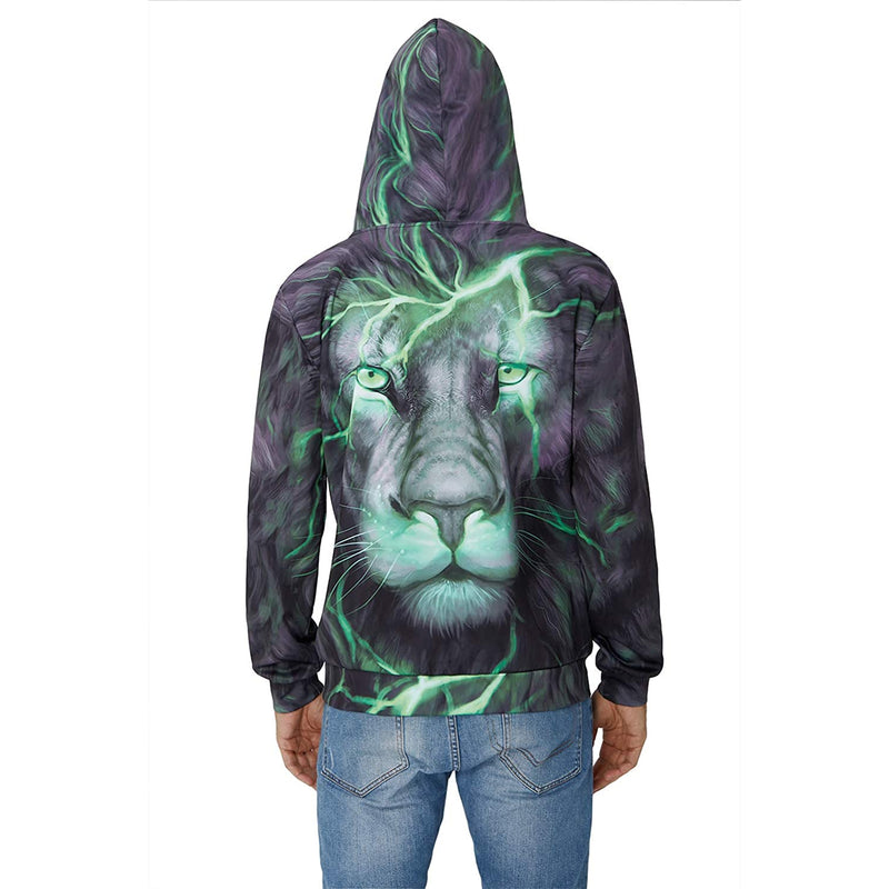 Green Lion Funny Hoodie