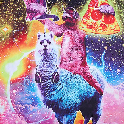 Faultier Reiten Lama Katze Lustig Tank Top