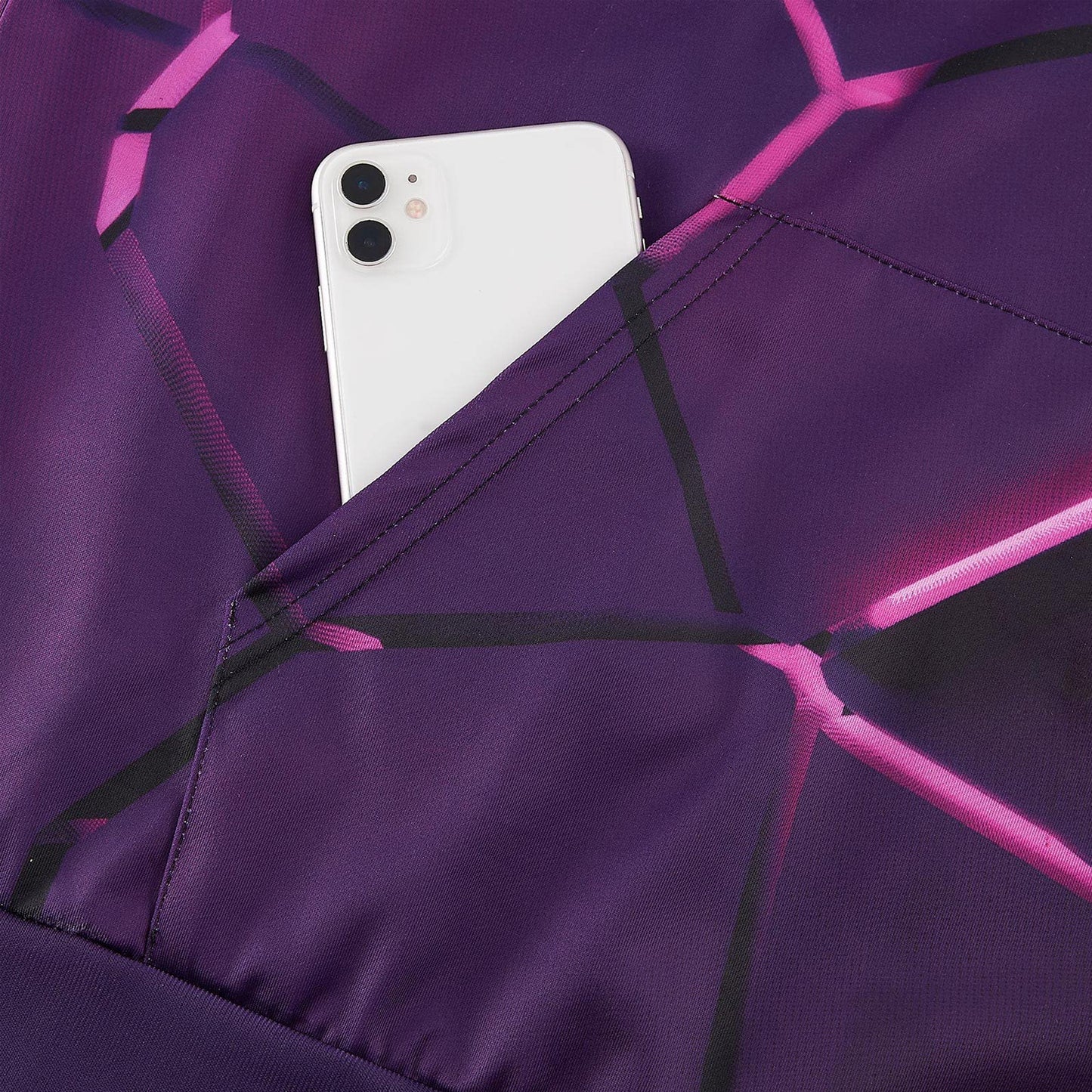 Paarse Crack Fissure Grappige Hoodie