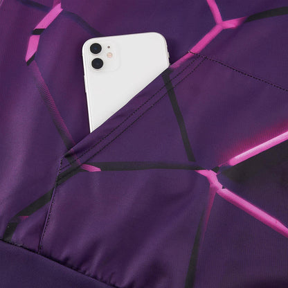 Paarse Crack Fissure Grappige Hoodie
