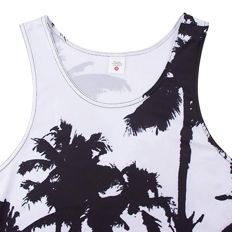 Palm Tree White Funny Tank Top