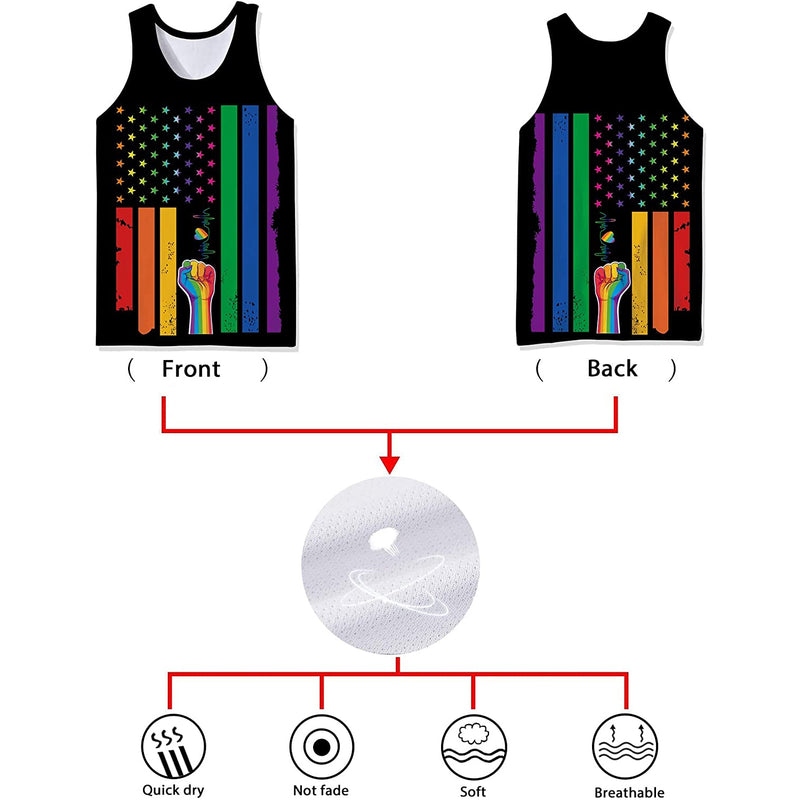 Pride American Flag Funny Tank Top