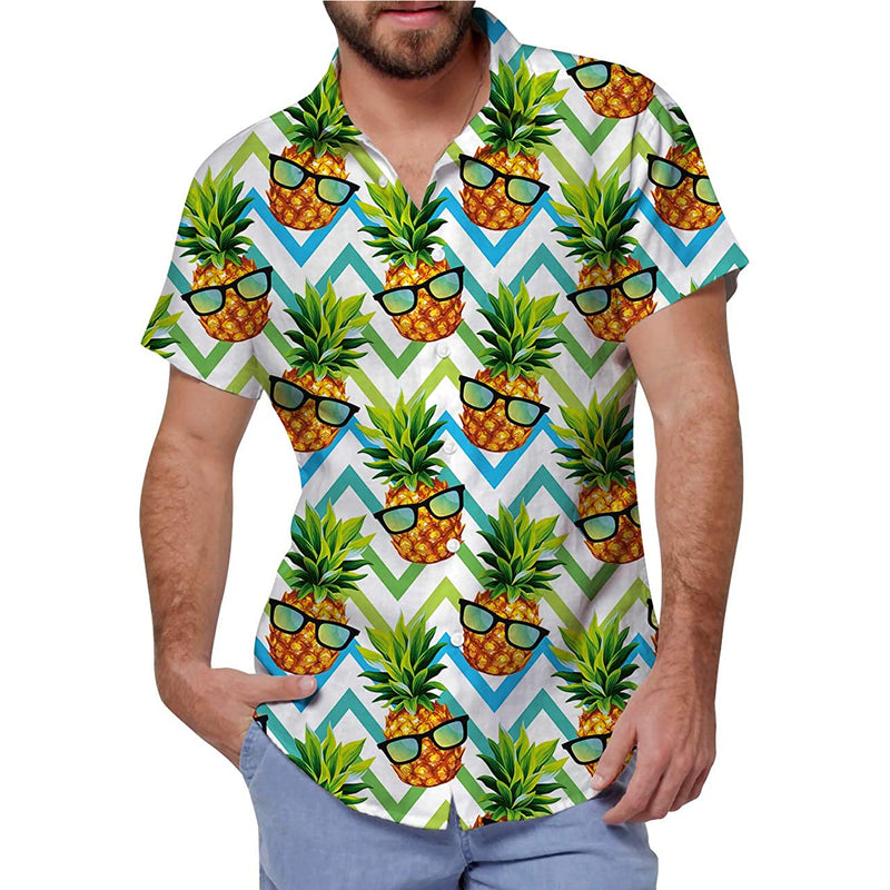 Sunglasses Pineapple Funny Hawaiian Shirt