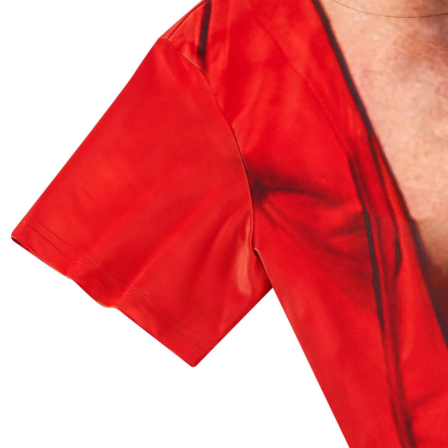 Blote spieren met rode kleren grappig T-shirt