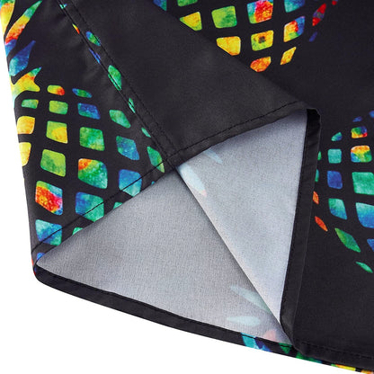Bunte Ananas schwarz lustige Hawaiian Shirt