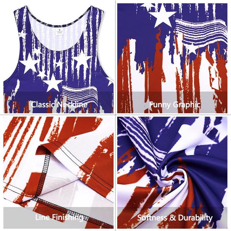 Melting American Flag Funny Tank Top