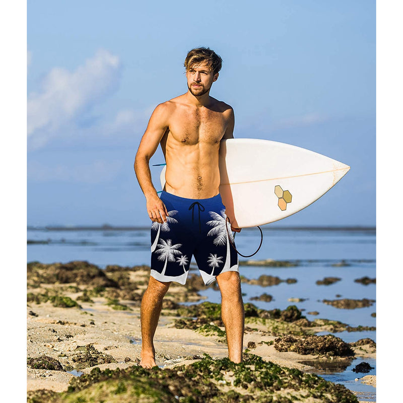 Palm Tree Blue Funny Swim Trunks