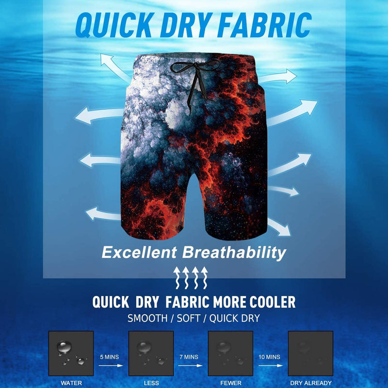 Volcano Eruption Funny Swim Trunks