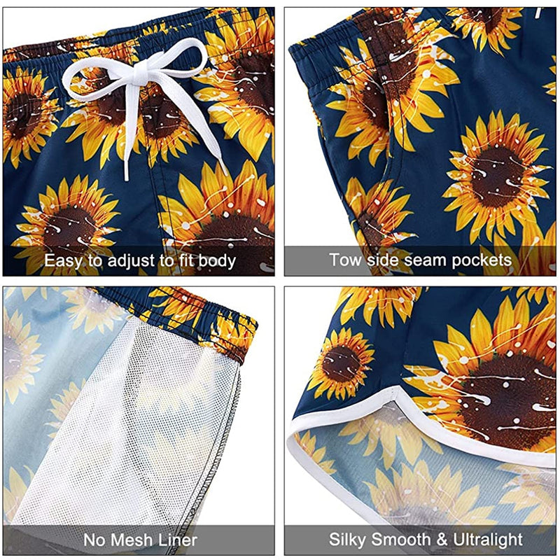 Sunflower Funny Board Shorts for Women