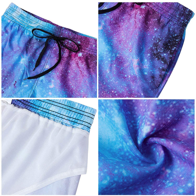 Space Galaxy Funny Swim Trunks